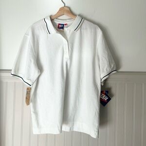 ⭐️ NEW Vintage Tail XL Men’s White Polo with Black & Tan Contrast Trim